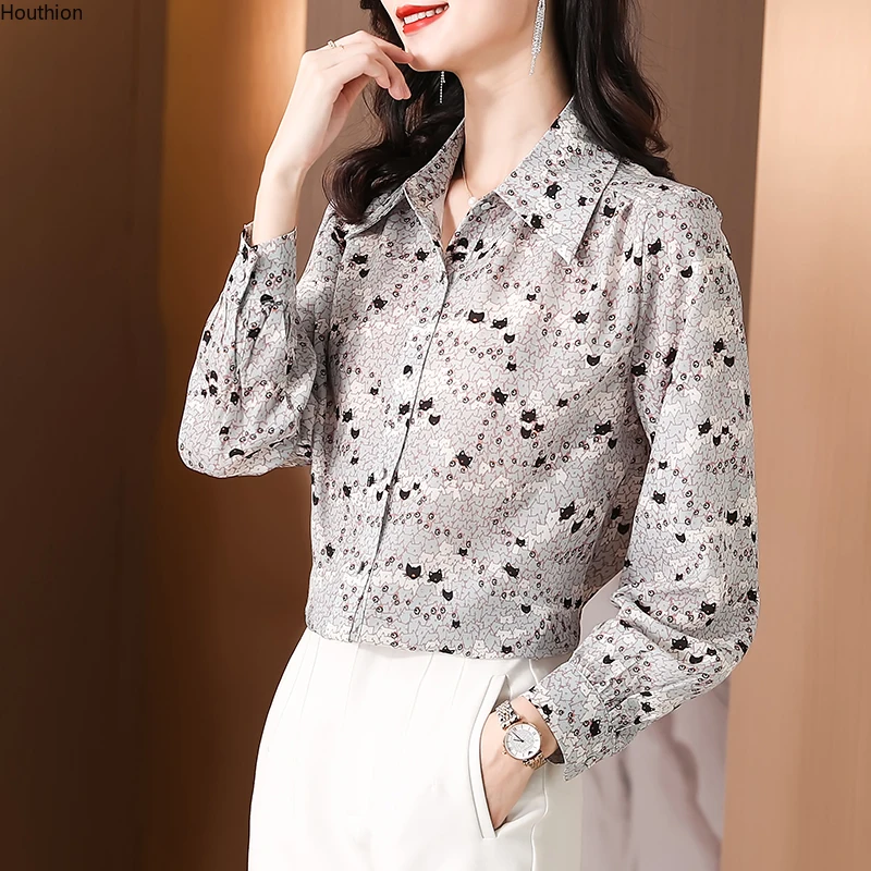 Print Women's Blouse Loose Polo Shirt Summer Fashion Casual Plus Size Chiffon Lady Long Sleeve Top Houthion
Print Women's Blouse Loose Polo Shirt Summer Fashion Casual Plus Size Chiffon Lady Long Sleeve Top Houthion