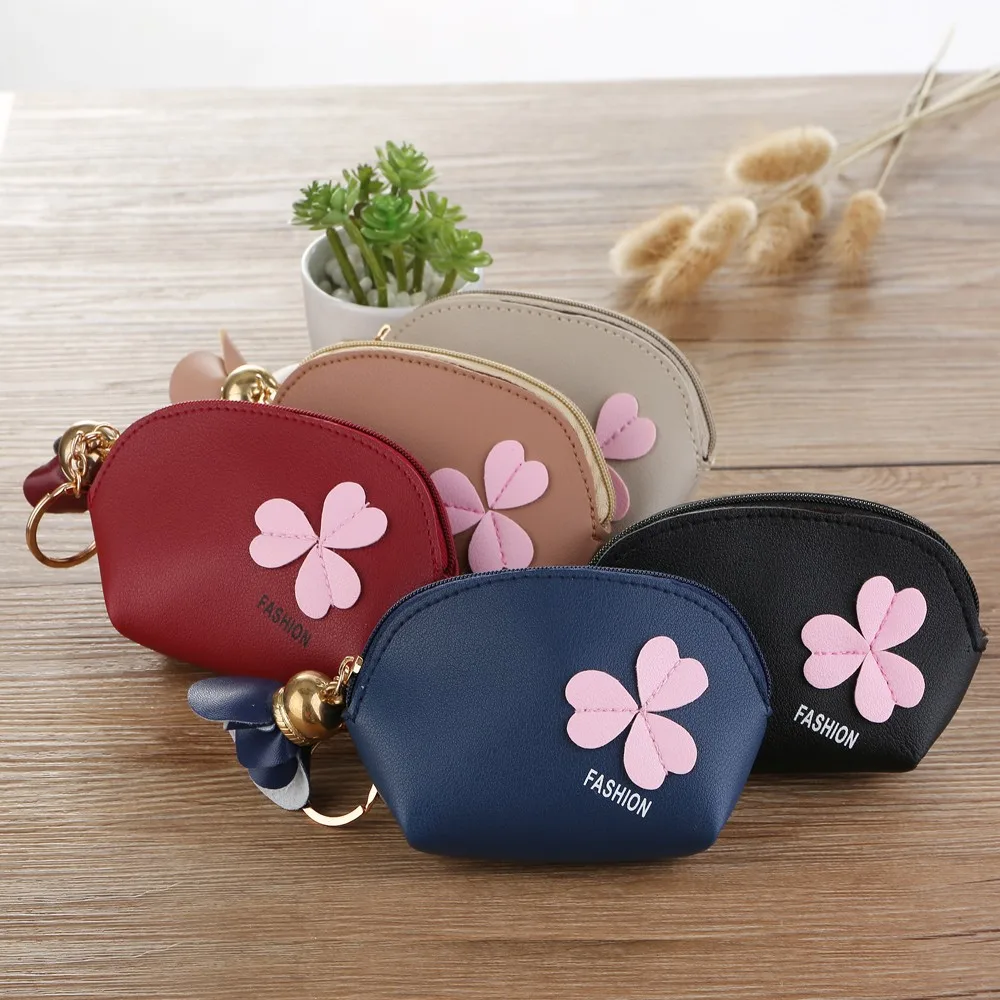 Fashion Women Coin Purse Sweet Wallet Card Holder Flower Zip Keychain Storage Bag Small Cute Bags | Багаж и сумки