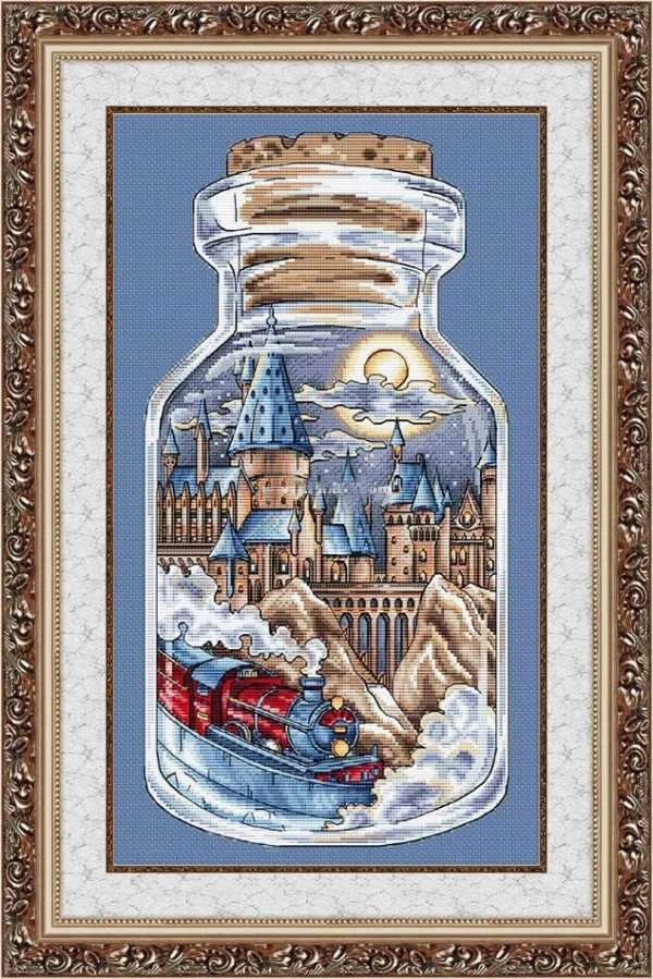 ZZ MM cross stitch Kits Lovely Counted Cross Stitch Kit City Train in a Bottle Jar Industrial Age Vintage Bottles Jars Memory
ZZ MM cross stitch Kits Lovely Counted Cross Stitch Kit City Train in a Bottle Jar Industrial Age Vintage Bottles Jars Memory