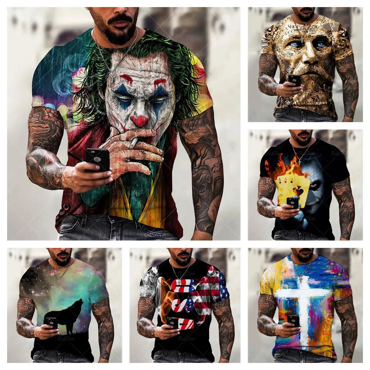 2021 Summer Shirt 3d Printed T-shirts Mens Tee O-Neck Polyester HIP HOP Zombie Ghost Short Camisa Brasil Fitness XXS-6XL
2021 Summer Shirt 3d Printed T-shirts Mens Tee O-Neck Polyester HIP HOP Zombie Ghost Short Camisa Brasil Fitness XXS-6XL