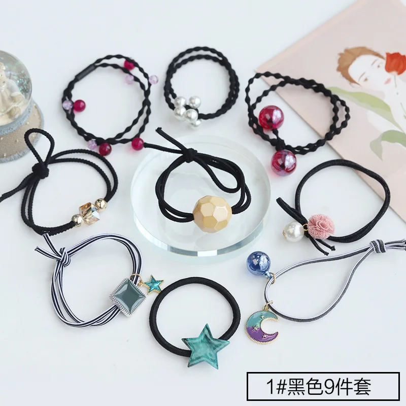9 Pcs/set Pearls Rhinestone Hiar Ties Bows Star Elastic Hair Bands Rubber Bands for Women Girls Hair Accessories Ponytail Holder
9 Pcs/set Pearls Rhinestone Hiar Ties Bows Star Elastic Hair Bands Rubber Bands for Women Girls Hair Accessories Ponytail Holder