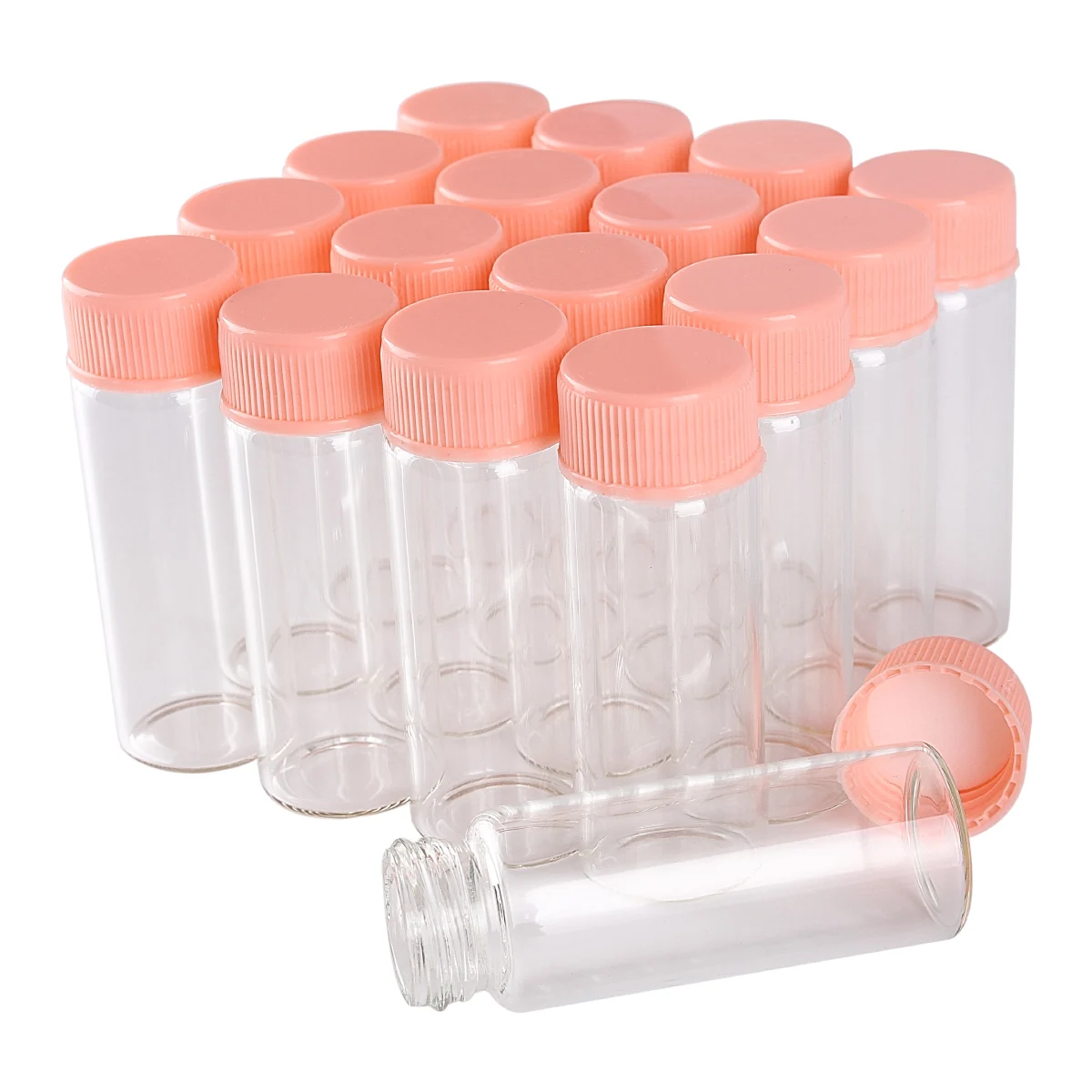 100 pieces 14ml 22*60mm Glass Bottles with Pink Plastic Caps Spice Jars Perfume Bottle Art Crafts
100 pieces 14ml 22*60mm Glass Bottles with Pink Plastic Caps Spice Jars Perfume Bottle Art Crafts