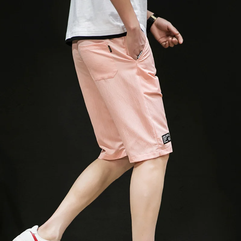 Casual Shorts Men Solid Color Summer Knee Length Loose Elastic Waist Lace Up Pockets Leisure Trendy Korean Style Chic Mens Soft
Casual Shorts Men Solid Color Summer Knee Length Loose Elastic Waist Lace Up Pockets Leisure Trendy Korean Style Chic Mens Soft