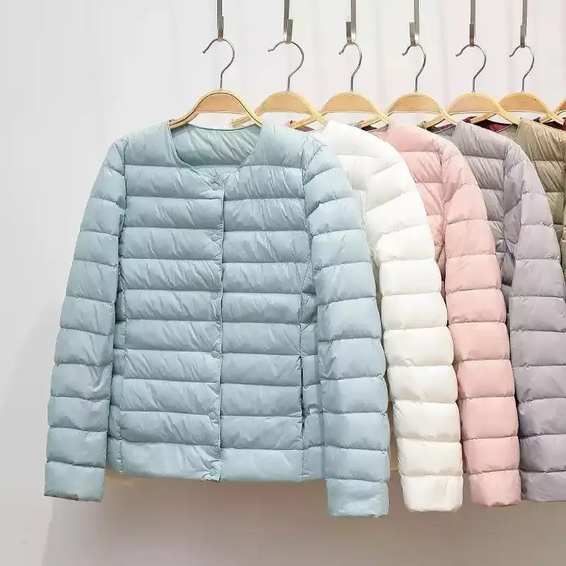 2021 New Winter Women Down Coat Ultralight Collarless Duck Down Jacket Portable Female Padded Parkas O-Neck Puffer Overcoat
2021 New Winter Women Down Coat Ultralight Collarless Duck Down Jacket Portable Female Padded Parkas O-Neck Puffer Overcoat