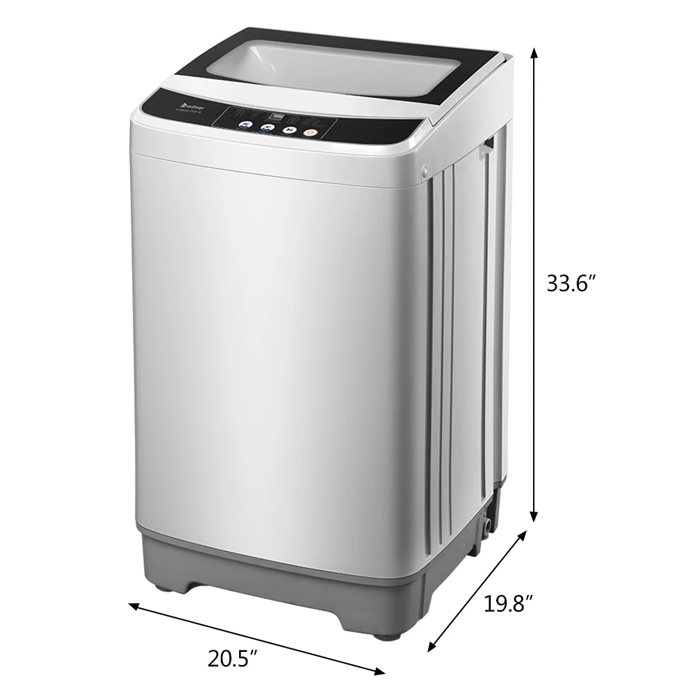 13.3 Lbs Full-Automatic Washing Machine with LED Display Laundry Washer Spin with Drain Pump,10 programs 8 Water Level Selection
13.3 Lbs Full-Automatic Washing Machine with LED Display Laundry Washer Spin with Drain Pump,10 programs 8 Water Level Selection