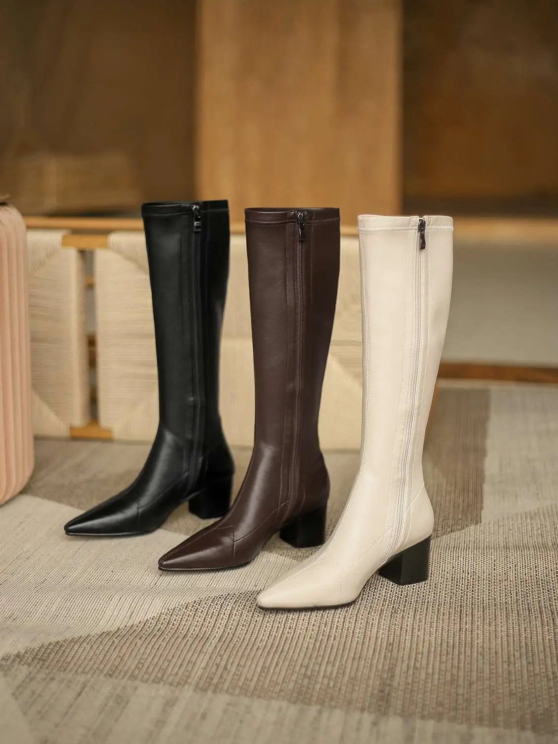 Vichelo Hot riding boots microfiber high quality three colors pointed toe thick high heel zipper beauty lady knee-high boots L79
Vichelo Hot riding boots microfiber high quality three colors pointed toe thick high heel zipper beauty lady knee-high boots L79