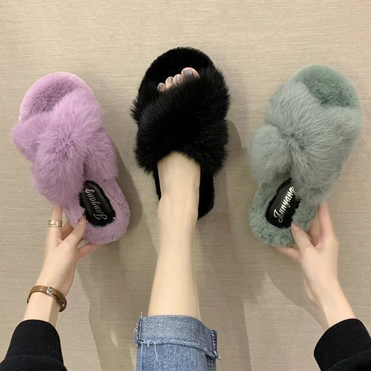 Slippers Women Furry Women Slippers House Slippers Cute Plush Fur Winter Female Slippers Lady Indoor Slipper 2021
Slippers Women Furry Women Slippers House Slippers Cute Plush Fur Winter Female Slippers Lady Indoor Slipper 2021