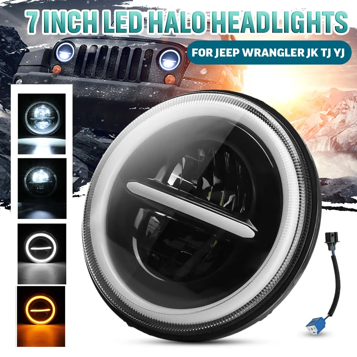7inch Round Car Truck DRL LED Headlights Halo Ring Angel Eyes Motorcycle Headlamp For Nissan Hummer Lada
7inch Round Car Truck DRL LED Headlights Halo Ring Angel Eyes Motorcycle Headlamp For Nissan Hummer Lada