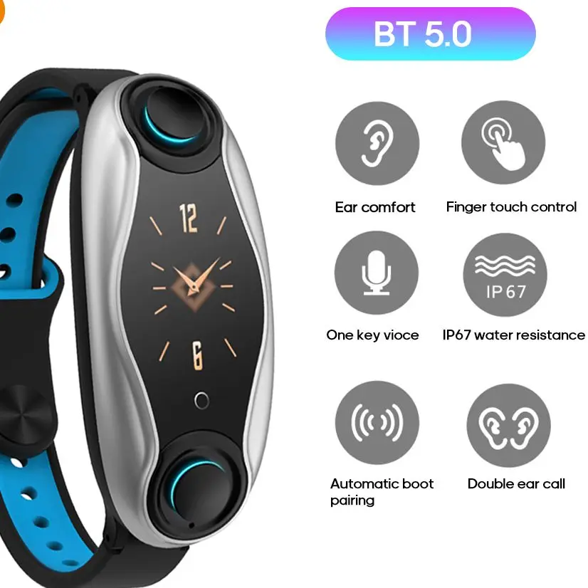 Умный Браслет T90, фитнес-трекер BLE 5,0 с беспроводными наушниками IP67, водонепроницаемые спортивные Смарт-часы, часы для Android IOS
Умный Браслет T90, фитнес-трекер BLE 5,0 с беспроводными наушниками IP67, водонепроницаемые спортивные Смарт-часы, часы для Android IOS