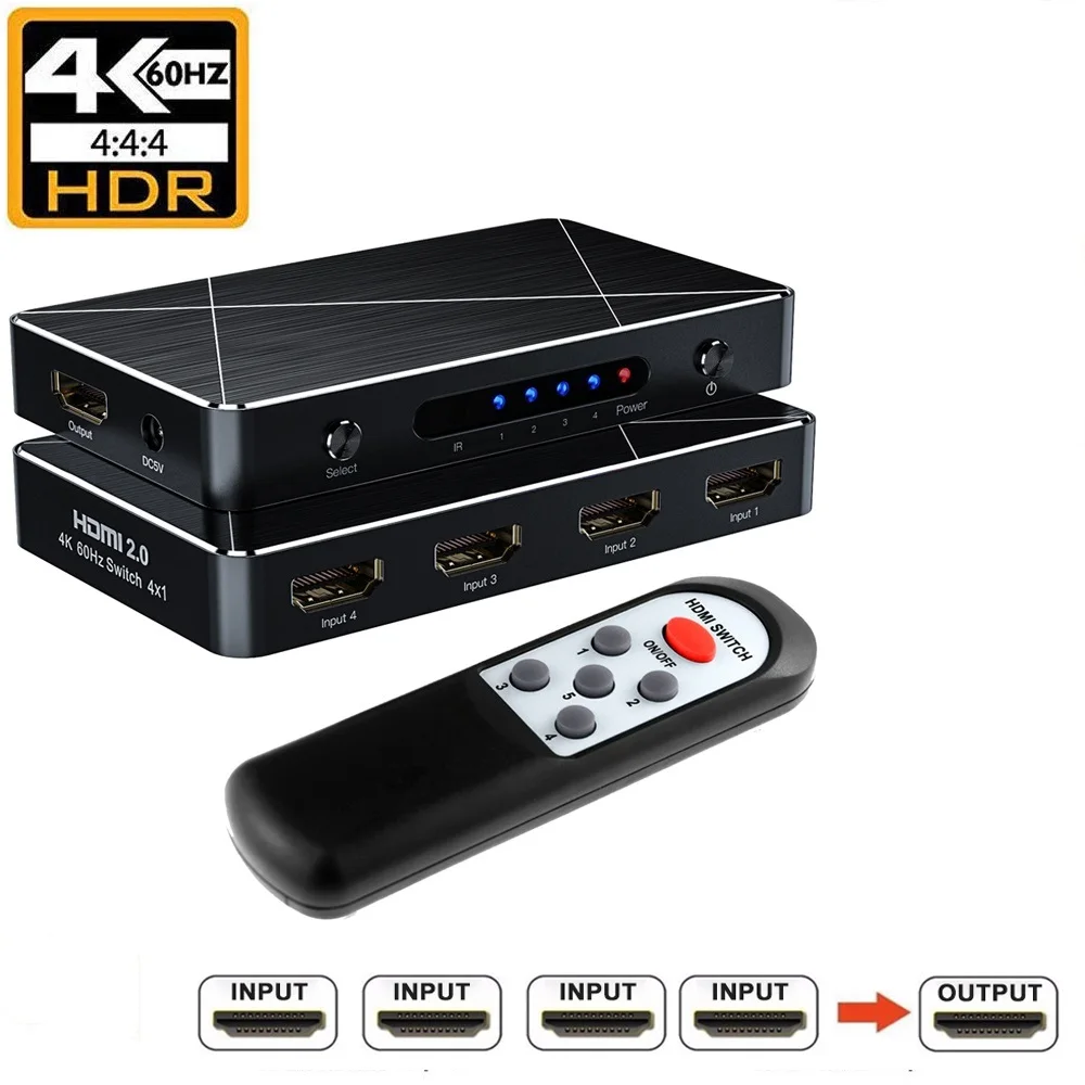4 порта HDMI 2,0 переключатель 4K x 2K @ 60 Гц SGEYR 4x1 HDMI переключатель 4 в 1 выходные переключатели Поддержка порта 2160P 1080P для PS3/4 HDTV
4 порта HDMI 2,0 переключатель 4K x 2K @ 60 Гц SGEYR 4x1 HDMI переключатель 4 в 1 выходные переключатели Поддержка порта 2160P 1080P для PS3/4 HDTV