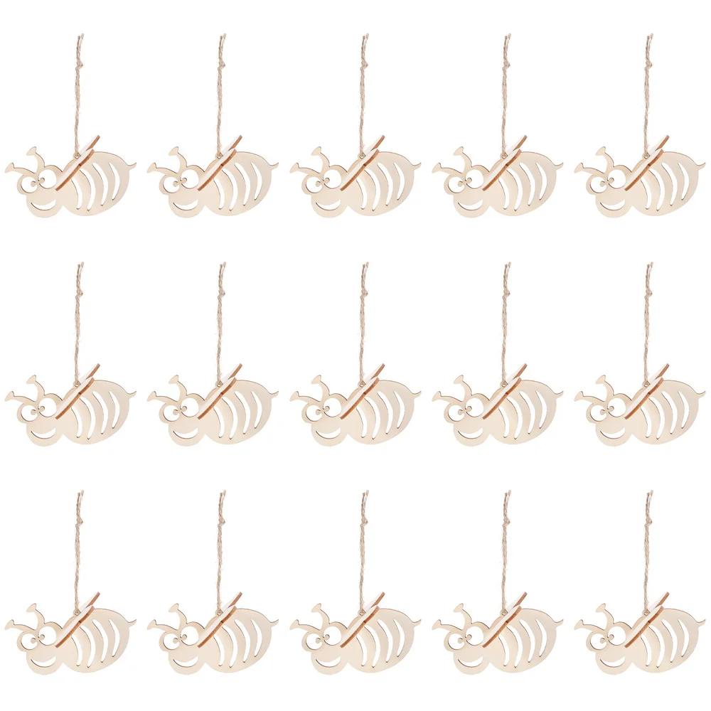 20pcs Hollow-out Bee Wooden Hanging Decors Delicate Bee Modeling Hanging Decors
20pcs Hollow-out Bee Wooden Hanging Decors Delicate Bee Modeling Hanging Decors