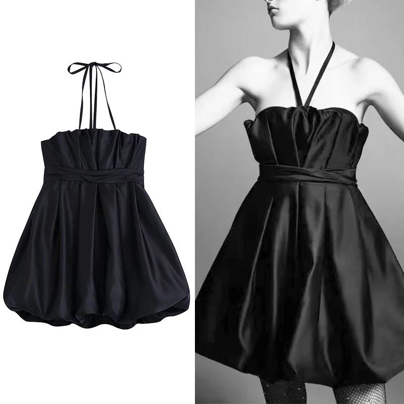 ZA 2022 Women Mini Solid Halter Camis Dress Spring Summer Sleeveless Elegant Party Dress Female A-line Backless Outfits
ZA 2022 Women Mini Solid Halter Camis Dress Spring Summer Sleeveless Elegant Party Dress Female A-line Backless Outfits