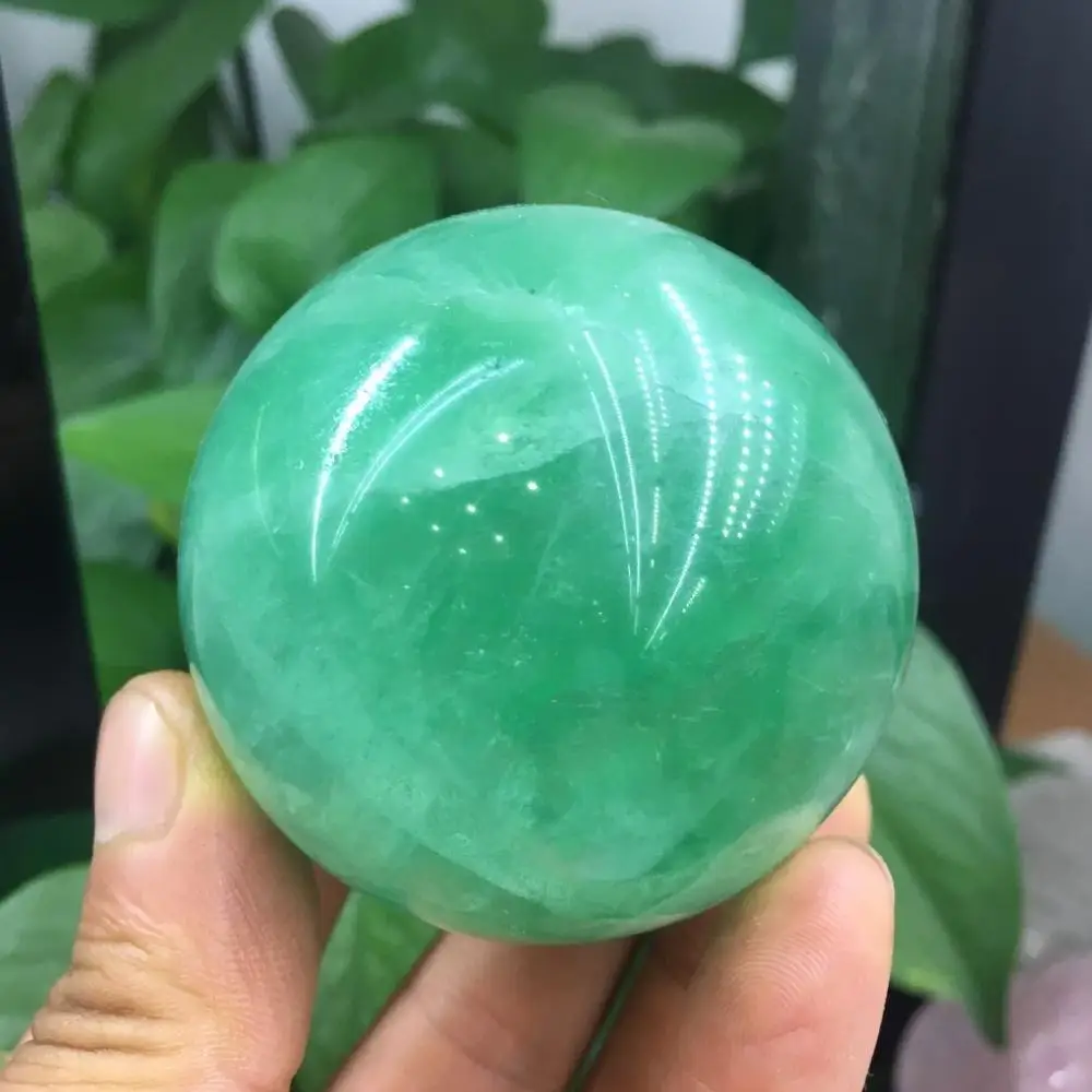 Красивый природный зеленый флюоритовая Хрустальная Ball Reiki Healing | Дом и сад