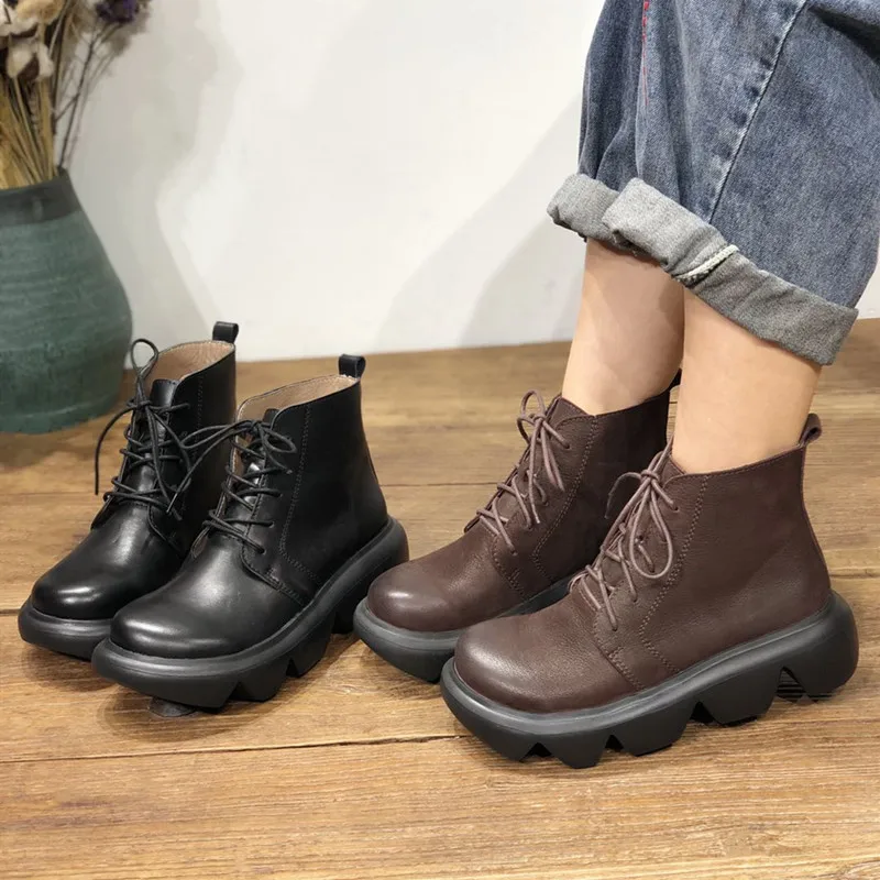 Handmade Genuine Leather Women Ankle Boots Fashion Platform Warm Fur Winter Shoes Woman Casual Footwear Size 35-40
Handmade Genuine Leather Women Ankle Boots Fashion Platform Warm Fur Winter Shoes Woman Casual Footwear Size 35-40