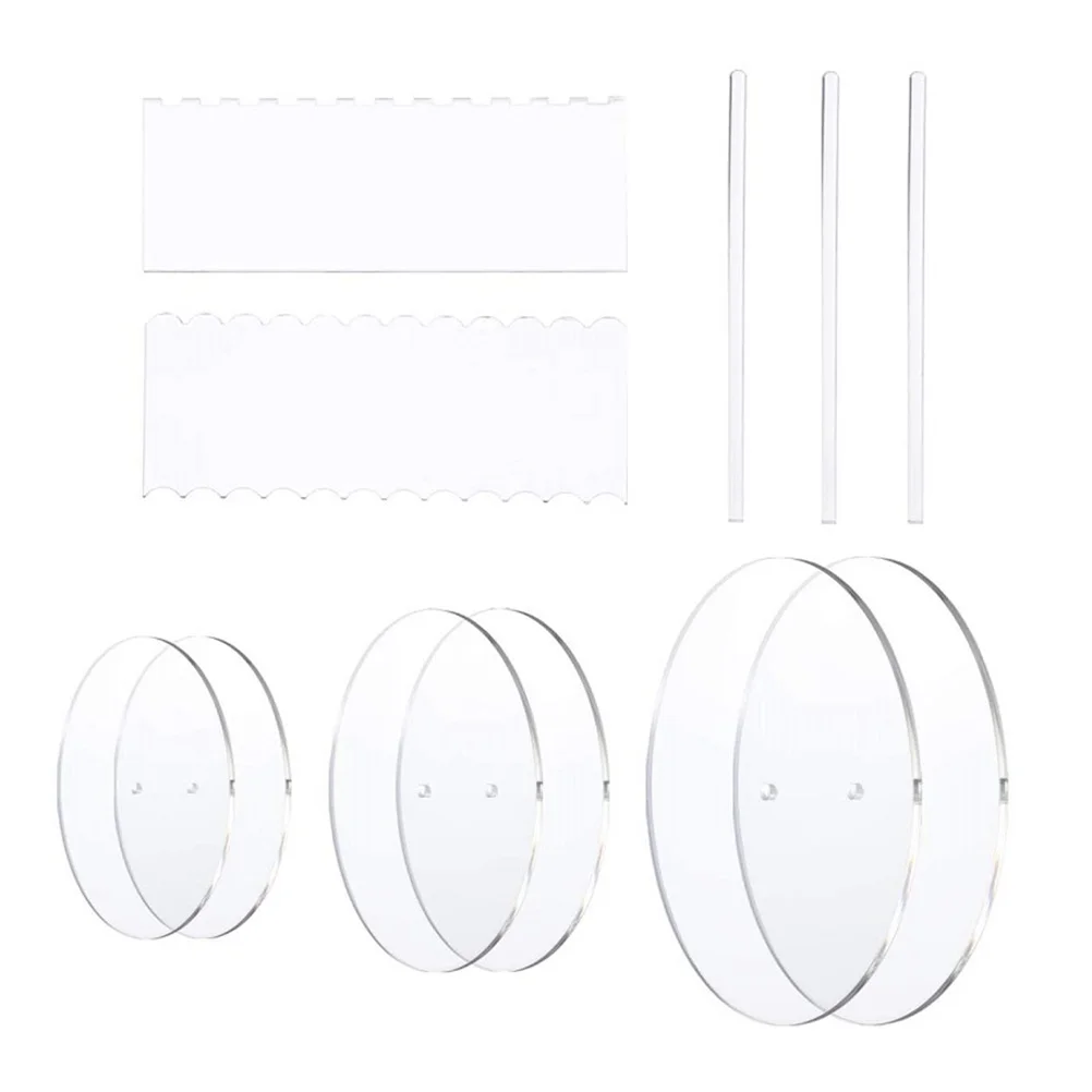 1 Set 11Pcs Cake Scrapers Cake Discs Acrylic Cake Tools Kit (Transparent)
1 Set 11Pcs Cake Scrapers Cake Discs Acrylic Cake Tools Kit (Transparent)