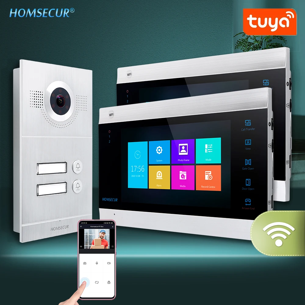 HOMSECUR 7" Wired WIFI Video Door Entry Phone Call System with Multi Languages BC121HD-2S+BM705WF-B
HOMSECUR 7" Wired WIFI Video Door Entry Phone Call System with Multi Languages BC121HD-2S+BM705WF-B