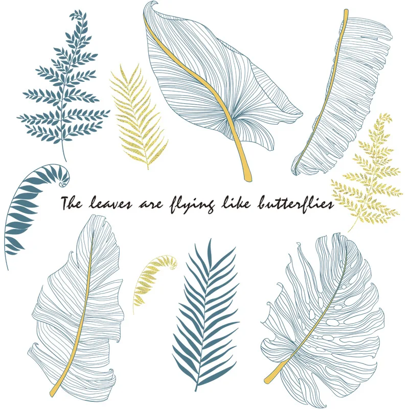 Nordic Style Plant Leaves Wall Sticker for Home DIY Kitchen Living Room Background Decoration Mural Art Decals
Nordic Style Plant Leaves Wall Sticker for Home DIY Kitchen Living Room Background Decoration Mural Art Decals