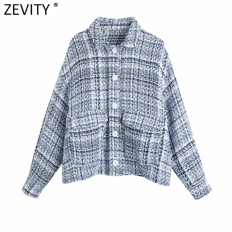 Zevity New Women Vintage Single Breasted Tweed Shirt Coat Female Long Sleeve Casual Outwear Jacket Pockets Chic Brand Tops SW713
Zevity New Women Vintage Single Breasted Tweed Shirt Coat Female Long Sleeve Casual Outwear Jacket Pockets Chic Brand Tops SW713
