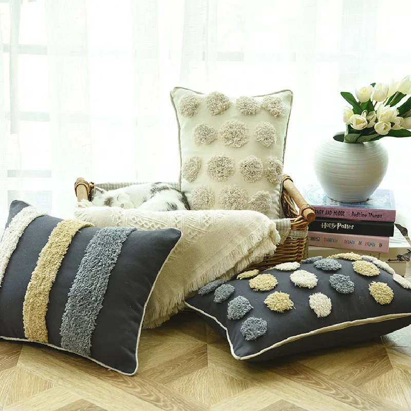 Nordic Style Living Room Geometric Pillowcover Cotton Canvas Tufted Embroidery Throw Cushion Cover Decoration Pillowcase 40734
Nordic Style Living Room Geometric Pillowcover Cotton Canvas Tufted Embroidery Throw Cushion Cover Decoration Pillowcase 40734