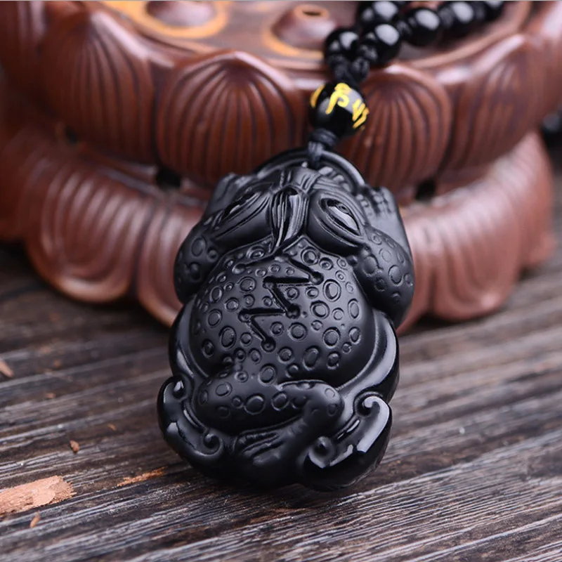 Natural Obsidian Three Foot Golden Toad Pendant Necklace Charm Jewellery Fashion Accessories Hand-carved Amulet Men Luck Gifts
Natural Obsidian Three Foot Golden Toad Pendant Necklace Charm Jewellery Fashion Accessories Hand-carved Amulet Men Luck Gifts