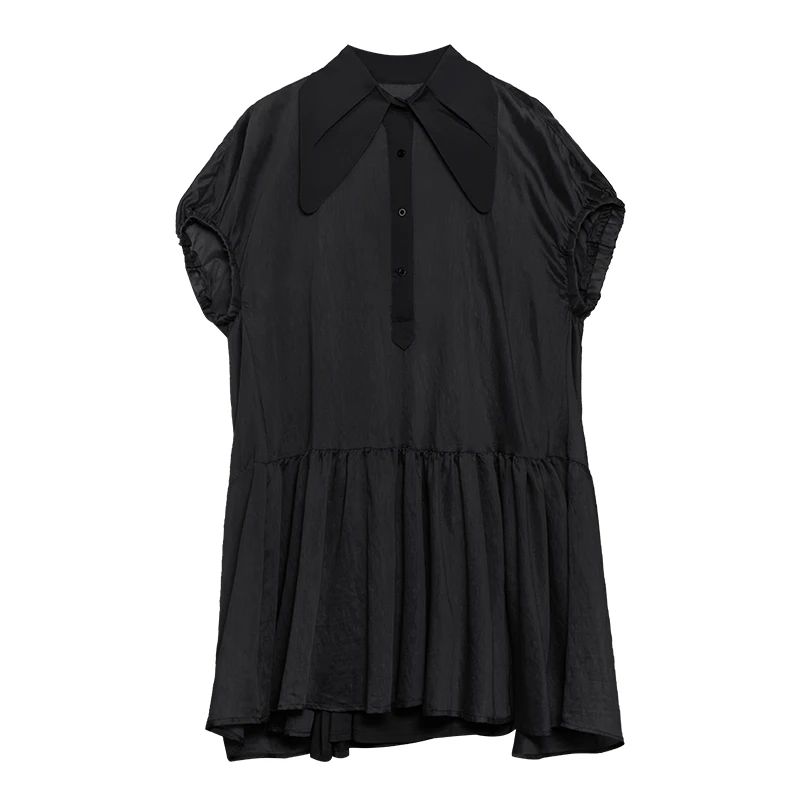 SeeBeautiful Simple Vintage Stitching Large Size Dress Lapel Short Sleeve Single Breasted Woman Summer 2021 New Fashion E602
SeeBeautiful Simple Vintage Stitching Large Size Dress Lapel Short Sleeve Single Breasted Woman Summer 2021 New Fashion E602