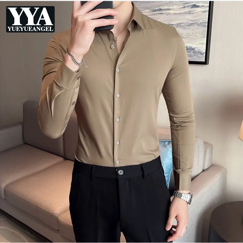 Autumn Men Solid Color Long Sleeve Shirts Korean Fashion Slim Business Cargo Shirt Office Full Sleeve Tops Male Plus Size 3XL
Autumn Men Solid Color Long Sleeve Shirts Korean Fashion Slim Business Cargo Shirt Office Full Sleeve Tops Male Plus Size 3XL