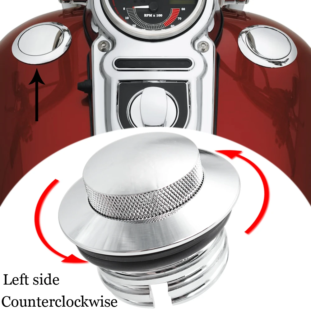 Фото Колпачок для топливного бака мотоцикла противочасовой механизм алюминиевая