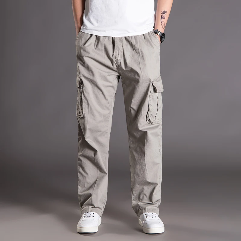 Brand Spring Autumn Men Casual Cargo Pants 95% Cotton Multiple Pockets Male Thin Trousers Loose Plus Size Oversize 2021
Brand Spring Autumn Men Casual Cargo Pants 95% Cotton Multiple Pockets Male Thin Trousers Loose Plus Size Oversize 2021