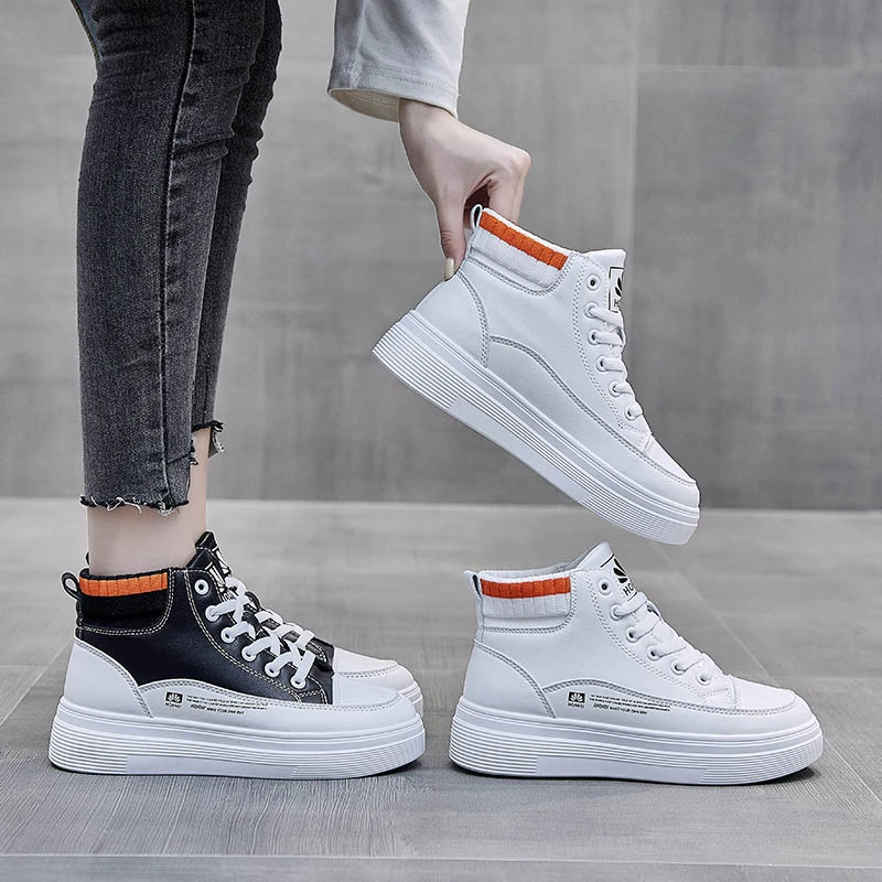 2021 New High Top Casual Shoes Women Autumn Flat Bottom Leather All-match Women's White Shoes Woman
2021 New High Top Casual Shoes Women Autumn Flat Bottom Leather All-match Women's White Shoes Woman