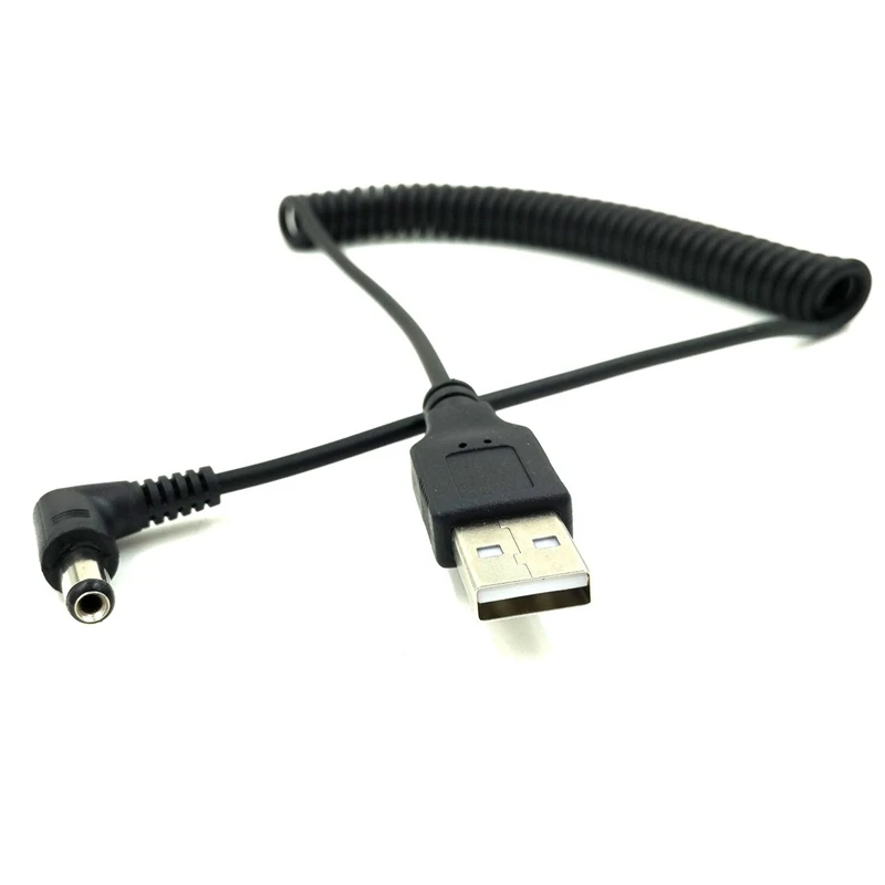 5 футов/1 м пружинный Спиральный USB кабель 2 0 A штекер для DC разъем питания мм x 1