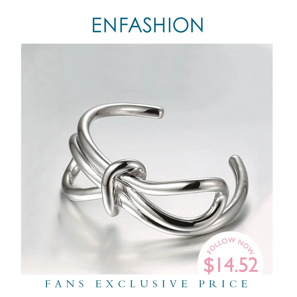 Enfashion браслет с узлом Noeud Knoop золотой цвет для женские браслеты каффы Manchette