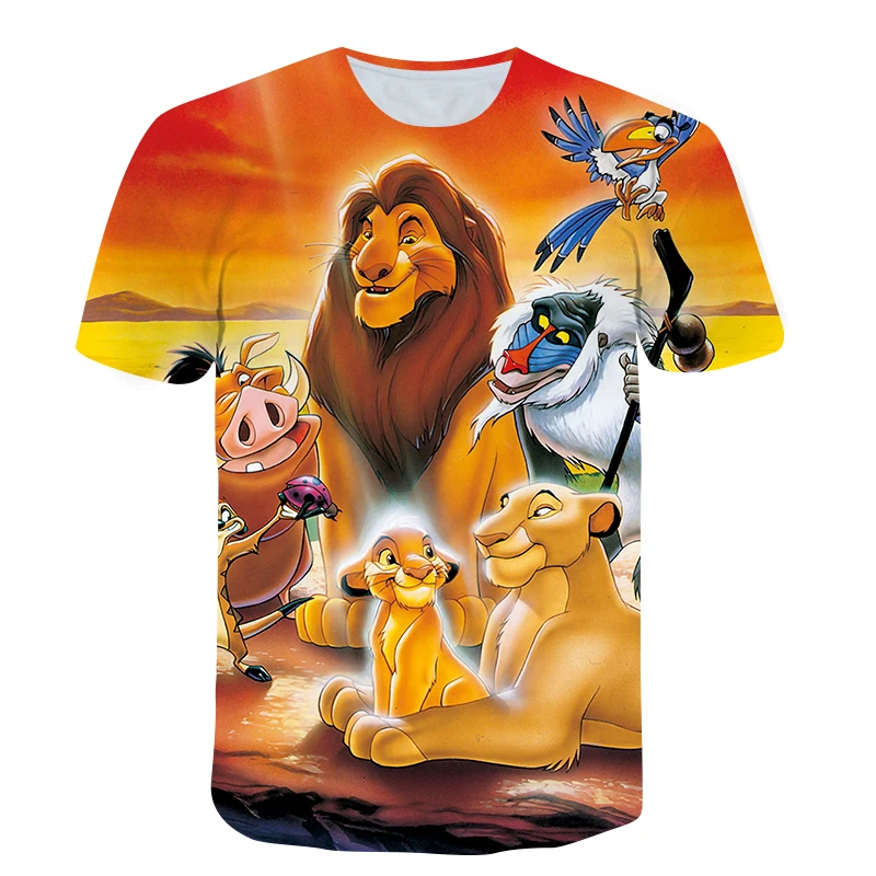 New Summer Short Sleeve The Lion King Anime 3D Print T Shirt Men Women Children Casual Streetwear Boy Girl Kids Cool Tops Tee
New Summer Short Sleeve The Lion King Anime 3D Print T Shirt Men Women Children Casual Streetwear Boy Girl Kids Cool Tops Tee