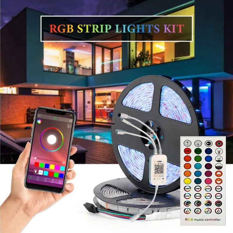 Bluetooth LED Strip Lights 5M 10M 15M 20M RGB 5050 SMD Flexible Ribbon Waterproof RGB LED Light Tape Diode DC 12V Control
Bluetooth LED Strip Lights 5M 10M 15M 20M RGB 5050 SMD Flexible Ribbon Waterproof RGB LED Light Tape Diode DC 12V Control