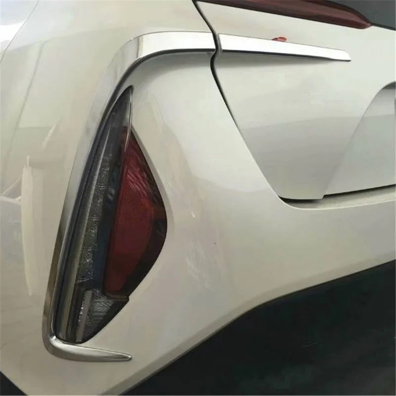 

WELKINRY автомобильный чехол для Toyota Prius PHV 2-го поколения XW50 2017 2018 2019 Prius Prime ABS Хромированная задняя противотумансветильник фара