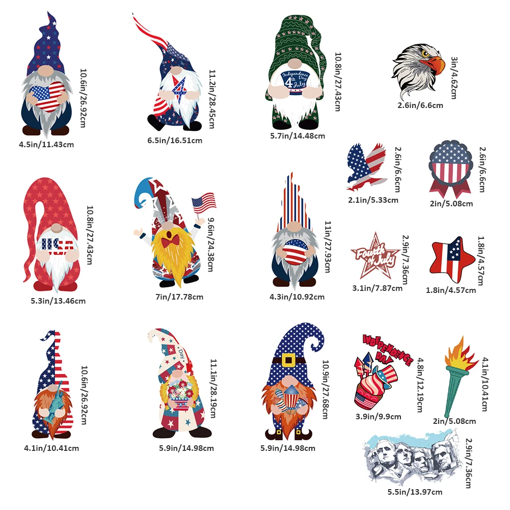 9 PCS Independence Day Sticker 4th Of July Window Clings Patriotic Gnome Stickers For Home Office Car Window Party Ornaments
9 PCS Independence Day Sticker 4th Of July Window Clings Patriotic Gnome Stickers For Home Office Car Window Party Ornaments