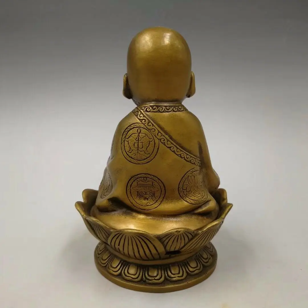 Chinese Antique Brass Boy Buddha statue Incense burner Home Decoration
Chinese Antique Brass Boy Buddha statue Incense burner Home Decoration