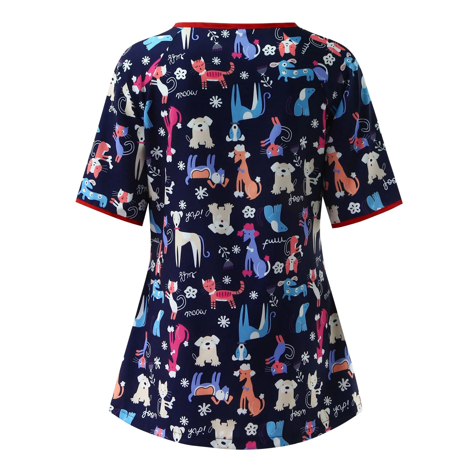 Fashion Nurse Uniform Women V-neck Animal Printing Blouse Tops Pocket Buttons Short Sleeve Female T-shirts Breathable Uniform
Fashion Nurse Uniform Women V-neck Animal Printing Blouse Tops Pocket Buttons Short Sleeve Female T-shirts Breathable Uniform