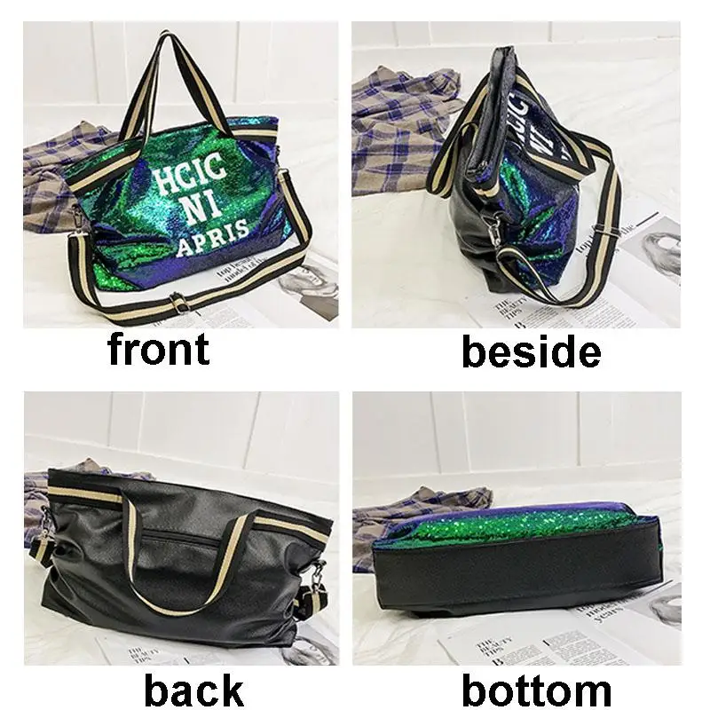 Women Reversible Sequins Leather Pu Gym Bag For Fitness Sports Bag Shoulder Crossbody Bag Tote Travel Duffel Handbag
Women Reversible Sequins Leather Pu Gym Bag For Fitness Sports Bag Shoulder Crossbody Bag Tote Travel Duffel Handbag