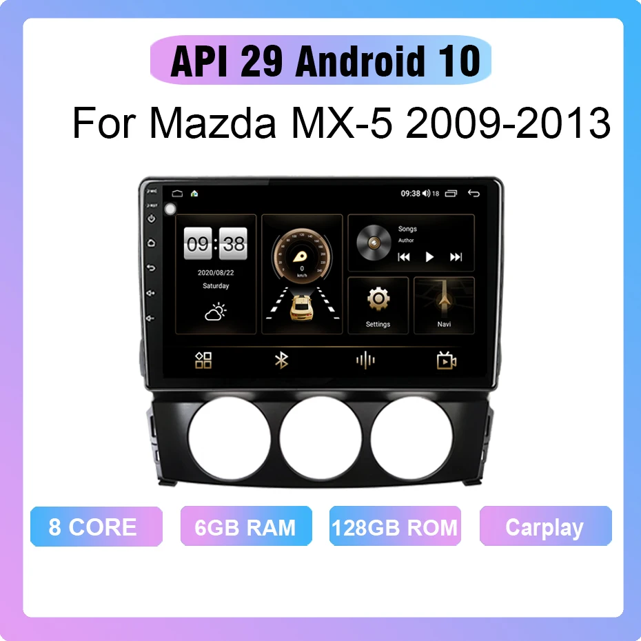 COHO For 2009 Mazda MX-5 2009-2013 Android 10 AI Voice 8 Core 6+128G Gps WiFi 4G Radio Android Car Multimedia Player Cooling fan
COHO For 2009 Mazda MX-5 2009-2013 Android 10 AI Voice 8 Core 6+128G Gps WiFi 4G Radio Android Car Multimedia Player Cooling fan