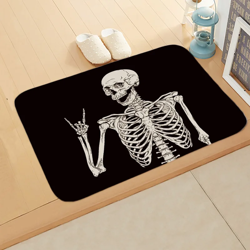 Skull Print Black Horror Floor Mat Flannel Soft Kitchen Water Absorbent Non Slip Carpet Super Soft Children's Creeping Mat
Skull Print Black Horror Floor Mat Flannel Soft Kitchen Water Absorbent Non Slip Carpet Super Soft Children's Creeping Mat