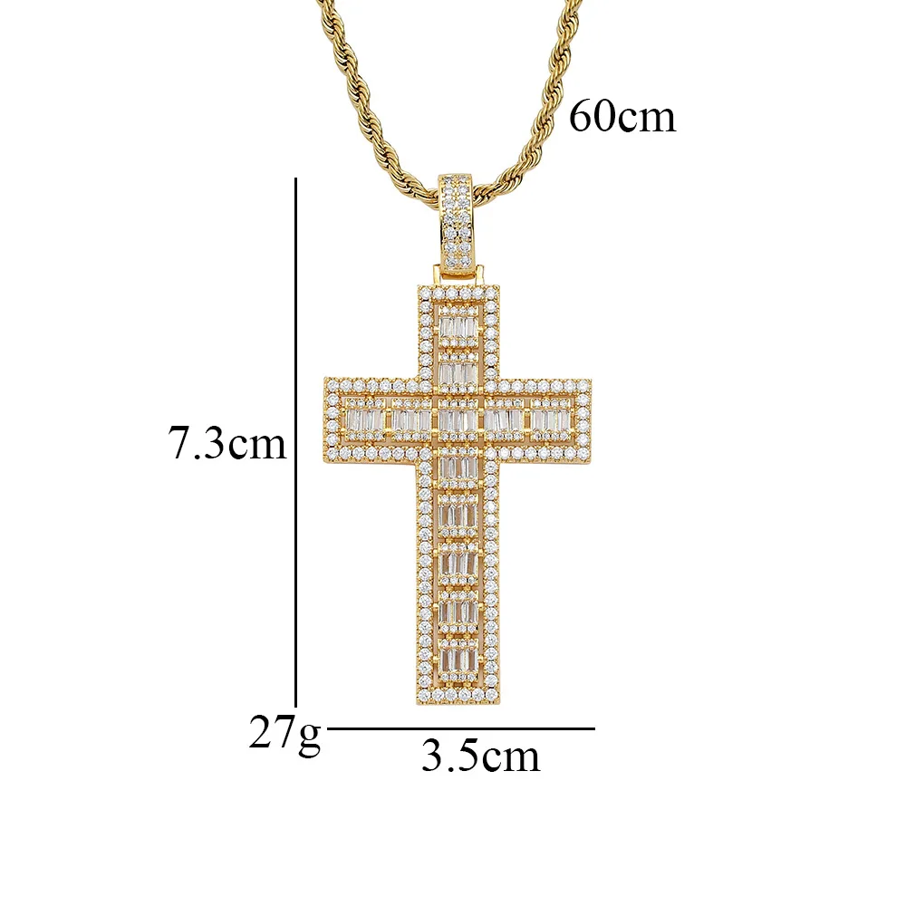 Men Women AAA Zircon Micro Paved Cross Pendant Necklace With Long Chain Hip Hop Jewelry For Men Women Rapper Gift
Men Women AAA Zircon Micro Paved Cross Pendant Necklace With Long Chain Hip Hop Jewelry For Men Women Rapper Gift