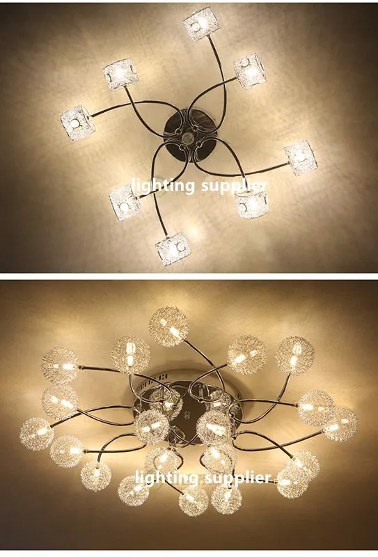 modern lutres LED lamp G4 Aluminum wire ceiling lights living room bedroom home Lighting remote control lustre | Лампы и освещение