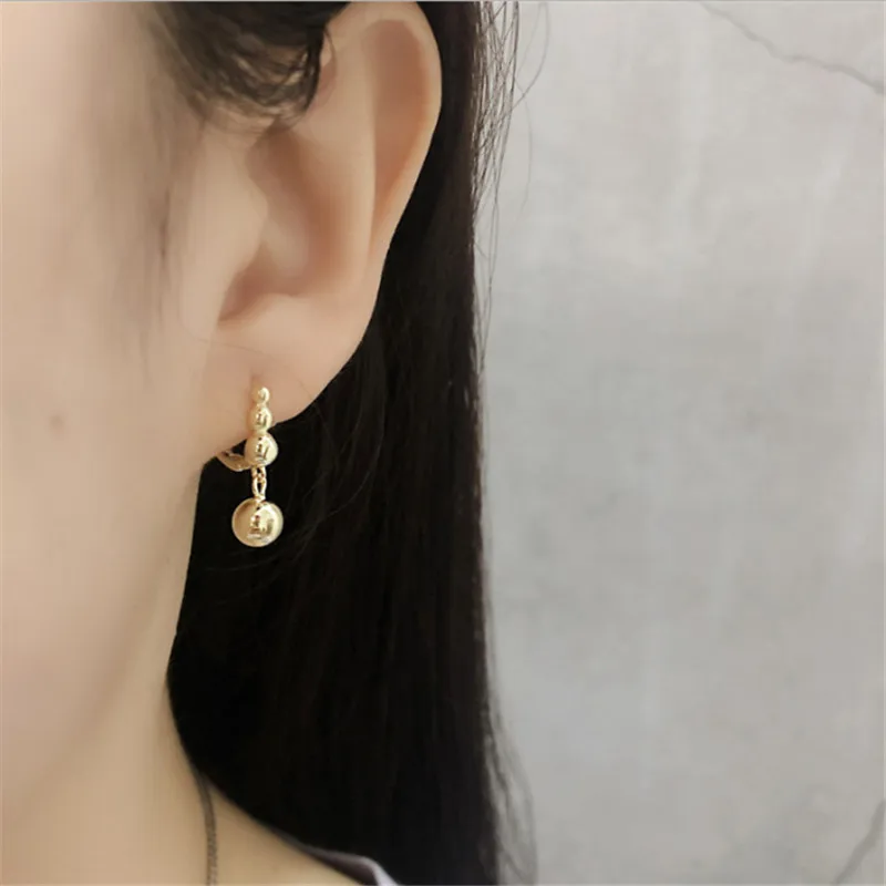 925 Sterling Silver Tassel Round Bead Pendant Charm Stud Earring For Women Girls Jewelry Pendientes Accessories eh961 
925 Sterling Silver Tassel Round Bead Pendant Charm Stud Earring For Women Girls Jewelry Pendientes Accessories eh961