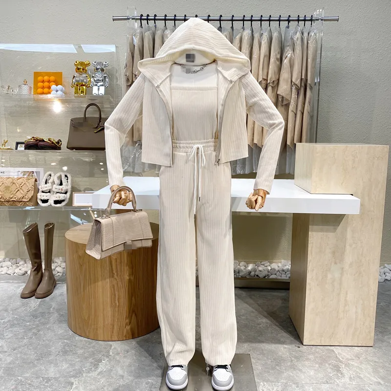 Brand Original Design Hooded Zipper Coat+chest Plastering And Drawstring Elastic Waist Loose Straight Pants 3 Piece Suit
Brand Original Design Hooded Zipper Coat+chest Plastering And Drawstring Elastic Waist Loose Straight Pants 3 Piece Suit