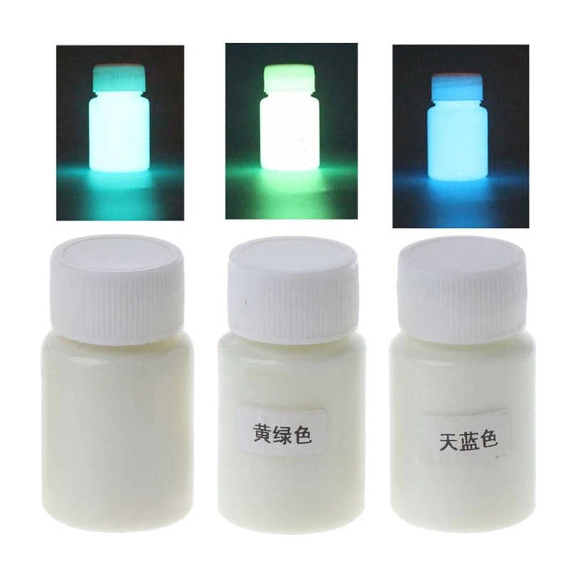 3 Colors Super Bright Luminous Epoxy Resin Pigment Glow in The Dark Liquid Colorant Body Art UV Body Paint Set Each 15g
3 Colors Super Bright Luminous Epoxy Resin Pigment Glow in The Dark Liquid Colorant Body Art UV Body Paint Set Each 15g
