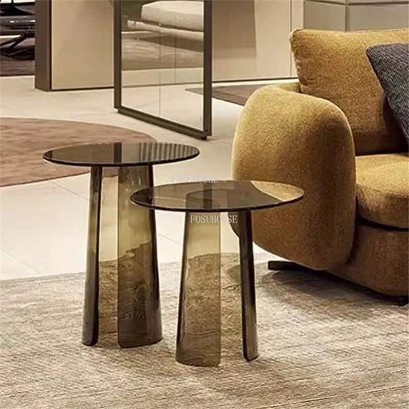 Transparent Coffee Table Designer Acrylic Coffee Tables Modern Luxury Round Crystal Tea Table Brown Mobile Round Side Nightstand
Transparent Coffee Table Designer Acrylic Coffee Tables Modern Luxury Round Crystal Tea Table Brown Mobile Round Side Nightstand