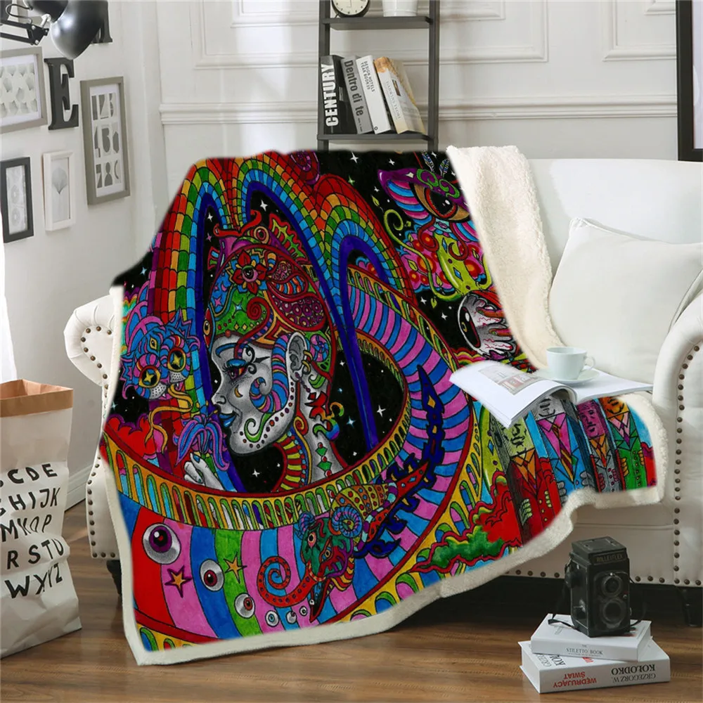 Custom DIY Print Meditating Blanket Psychedelic Microfiber Sherpa Blanket Wearable Blue Blanket
Custom DIY Print Meditating Blanket Psychedelic Microfiber Sherpa Blanket Wearable Blue Blanket