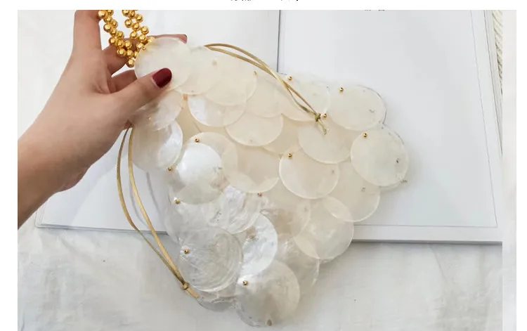 WHITNEY WANG Designer Style 2020 Spring Summer Fashion Streetwear Handmade Beading Sequined bag Women Party Hand Bags | Багаж и сумки