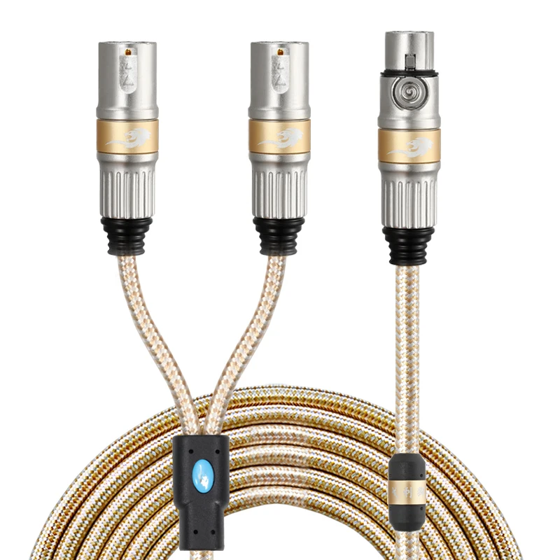 3 Pin XLR Female to Dual XLR Male Stereo Audio Cable for Amplifier Speaker Mixing Console Microphone Stage Y Splitter Cords
3 Pin XLR Female to Dual XLR Male Stereo Audio Cable for Amplifier Speaker Mixing Console Microphone Stage Y Splitter Cords