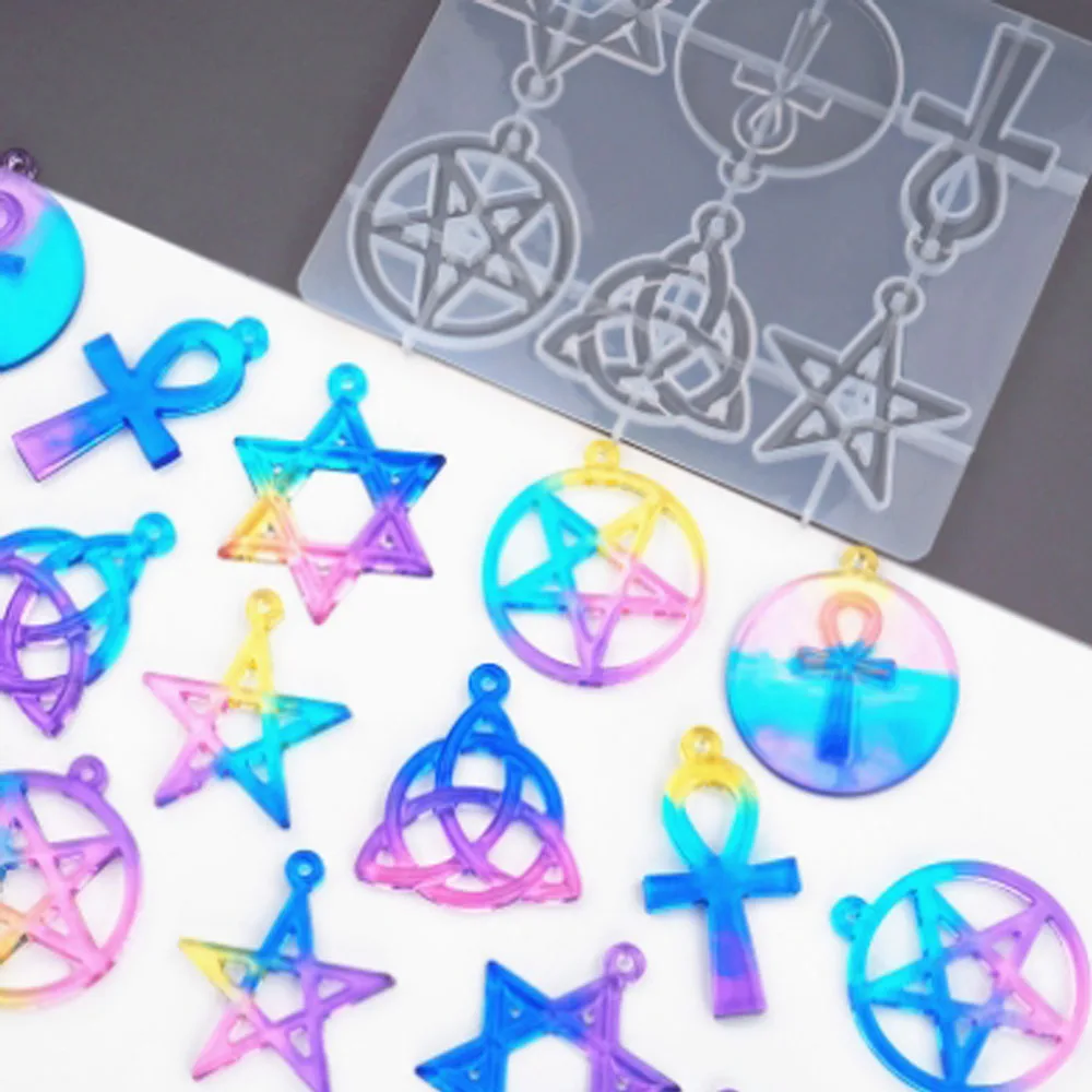 Transparent Silicone Mould Dried Flower Resin Decorative Craft DIY Pentagram Six-pointed star Mold epoxy resin molds for jewelry
Transparent Silicone Mould Dried Flower Resin Decorative Craft DIY Pentagram Six-pointed star Mold epoxy resin molds for jewelry